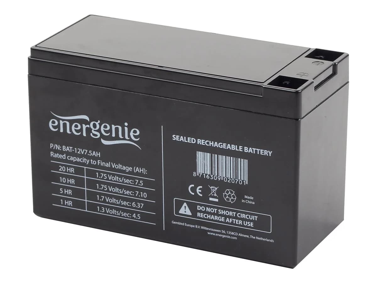 EnerGenie   Rechargeable battery for UPS   BAT-12V7.5AH - Image 2