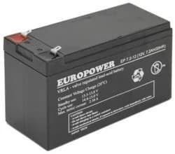 BATTERY 12V 7.2AH VRLA/EP7.2-12 T2 EUROPOWER EMU - Image 1