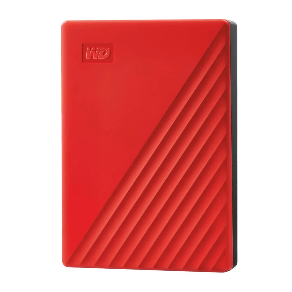 External HDD|WESTERN DIGITAL|My Passport|4TB|USB 2.0|USB 3.0|USB 3.2|Colour Red|WDBPKJ0040BRD-WESN - Image 1