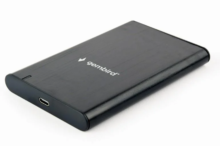 HDD CASE EXT. USB-C 2.5"/BLACK EE2-U3S-6 GEMBIRD - Image 1