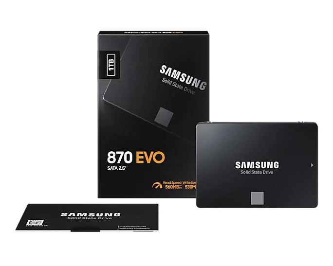 SSD|SAMSUNG|870 EVO|1TB|SATA|SATA 3.0|MLC|Write speed 530 MBytes/sec|Read speed 560 MBytes/sec|2,5"|TBW 600 TB|MTBF 1500000 hours|MZ-77E1T0B/EU - Image 9
