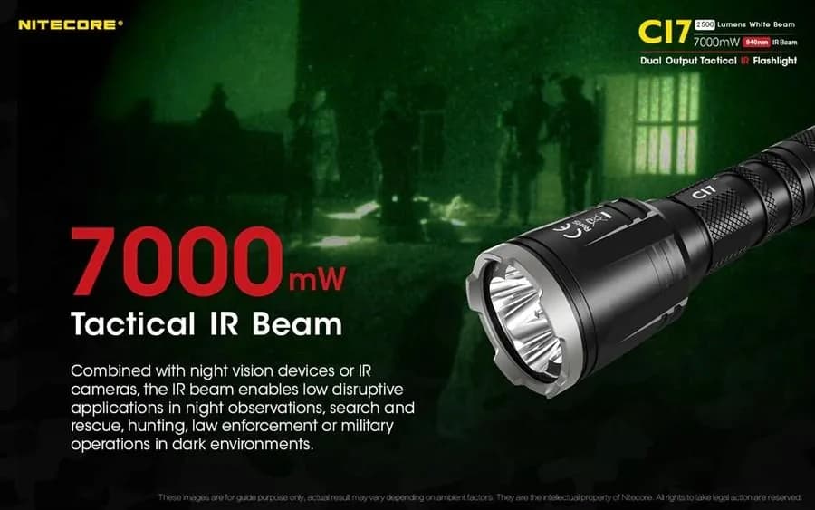 FLASHLIGHT CHAMELEON SERIES/2500 LUMENS CI7 NITECORE - Image 2