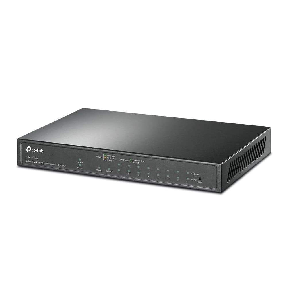Switch TP-LINK Desktop/pedestal 9x10Base-T / 100Base-TX / 1000Base-T 1x10/100/1000BASE-T/SFP combo PoE+ ports 8 123 Watts TL-SG1210MPE - Image 2