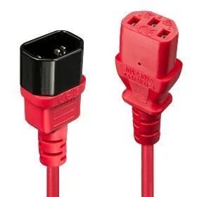 CABLE POWER IEC EXTENSION 2M/RED 30478 LINDY - Image 1