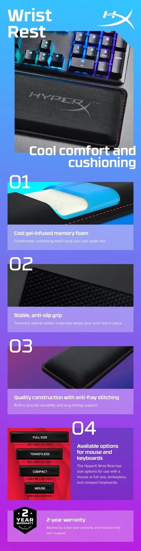 KEYBOARD ACC WRIST REST/TENKEYLESS HYPERX - Image 10