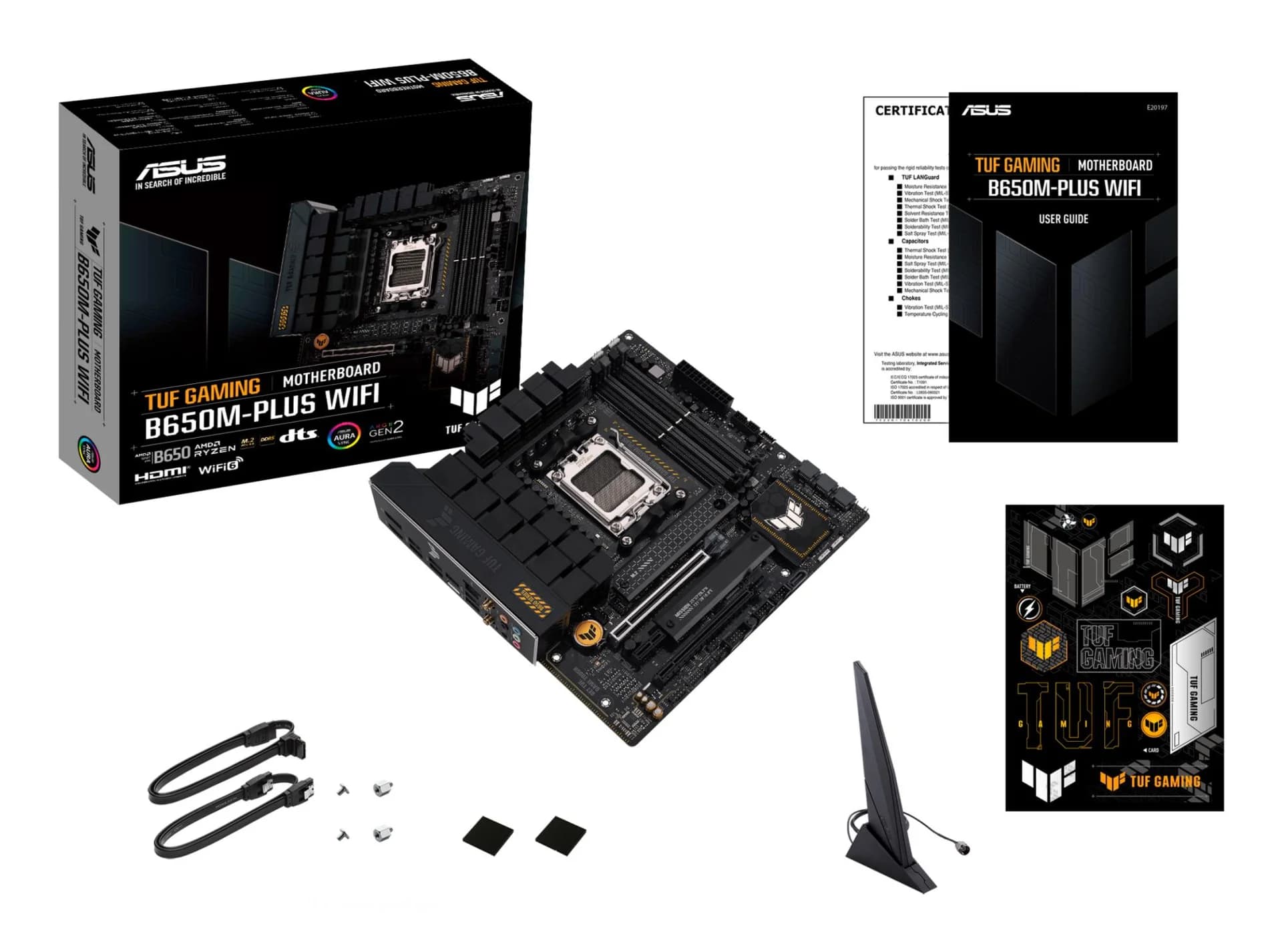 Mainboard ASUS AMD B650 SAM5 MicroATX Memory DDR5 Memory slots 4 1xPCI-Express 4.0 1x 1xPCI-Express 4.0 16x 2xM.2 1xHDMI 1xDisplayPort 4xUSB 2.0 3xUSB 3.2 1xUSB-C 1xRJ45 5xAudio port TUFGAMB650M-PLUSWIFI - Image 10