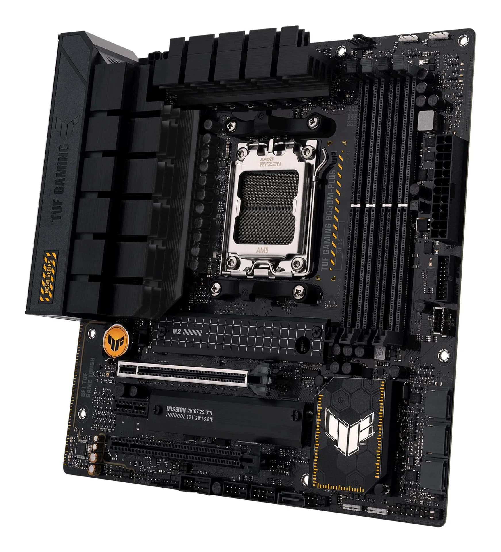 Mainboard ASUS AMD B650 SAM5 MicroATX Memory DDR5 Memory slots 4 1xPCI-Express 4.0 1x 1xPCI-Express 4.0 16x 2xM.2 1xHDMI 1xDisplayPort 4xUSB 2.0 3xUSB 3.2 1xUSB-C 1xRJ45 5xAudio port TUFGAMB650M-PLUSWIFI - Image 4