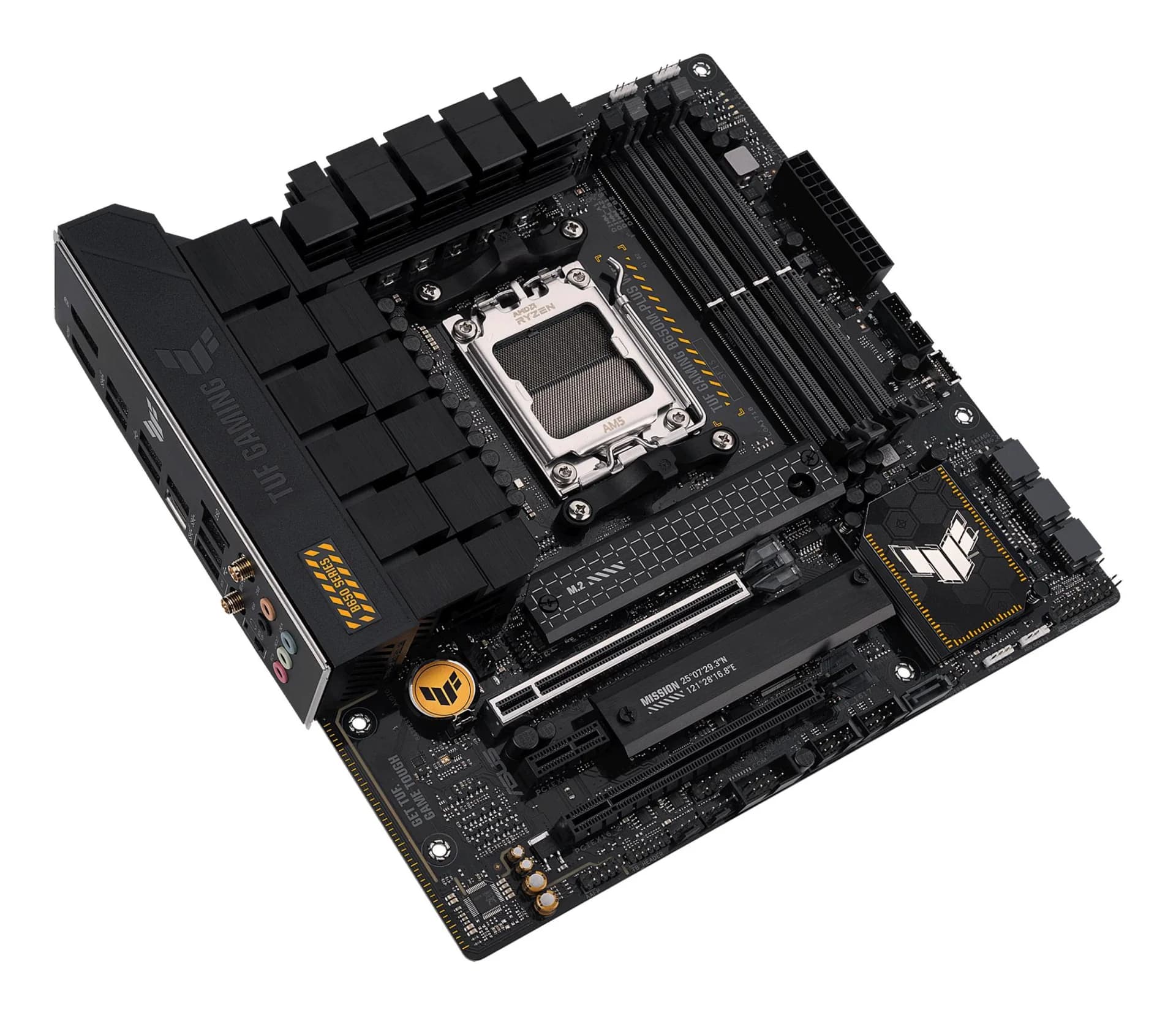 Mainboard ASUS AMD B650 SAM5 MicroATX Memory DDR5 Memory slots 4 1xPCI-Express 4.0 1x 1xPCI-Express 4.0 16x 2xM.2 1xHDMI 1xDisplayPort 4xUSB 2.0 3xUSB 3.2 1xUSB-C 1xRJ45 5xAudio port TUFGAMB650M-PLUSWIFI - Image 5