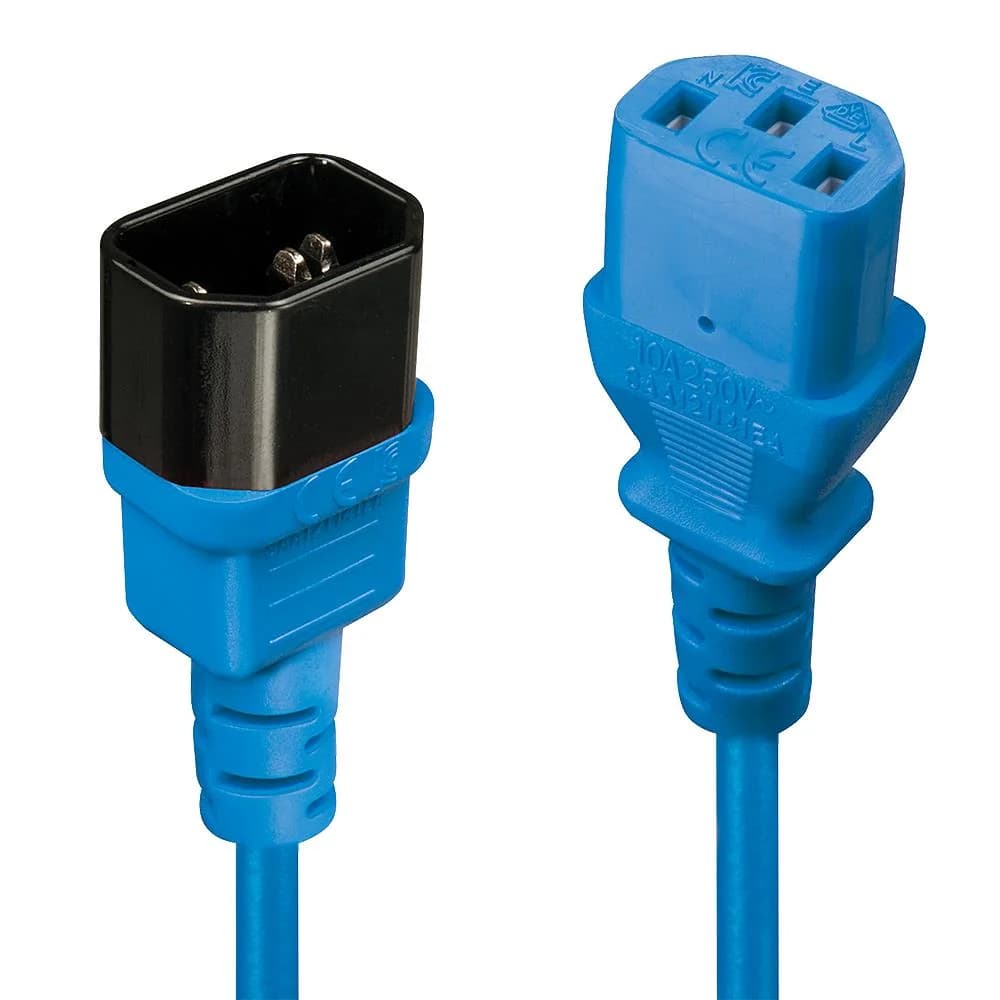 CABLE POWER IEC EXTENSION 2M/BLUE 30472 LINDY - Image 1