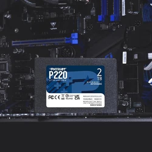 SSD PATRIOT P220 2TB SATA Write speed 500 MBytes/sec Read speed 550 MBytes/sec 2,5" TBW 960 TB P220S2TB25 - Image 4