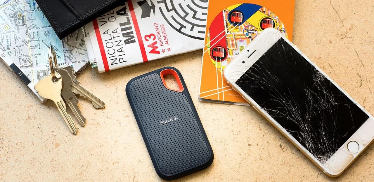 External SSD SANDISK Extreme 4TB Write speed 1000 MBytes/sec Read speed 1050 MBytes/sec SDSSDE61-4T00-G25 - Image 5