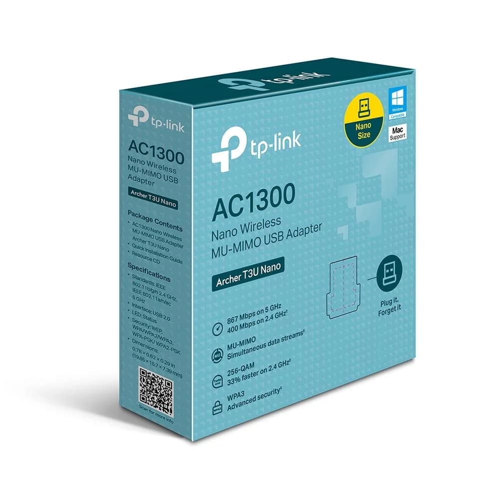 WRL ADAPTER 1300MBPS USB/ARCHER T3U NANO TP-LINK - Image 2