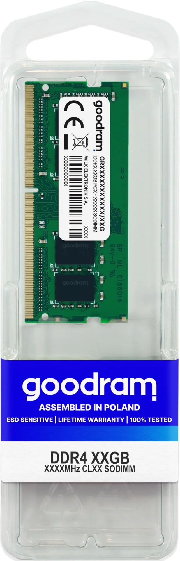 NB MEMORY 16GB PC25600 DDR4/SO GR3200S464L22/16G GOODRAM - Image 1