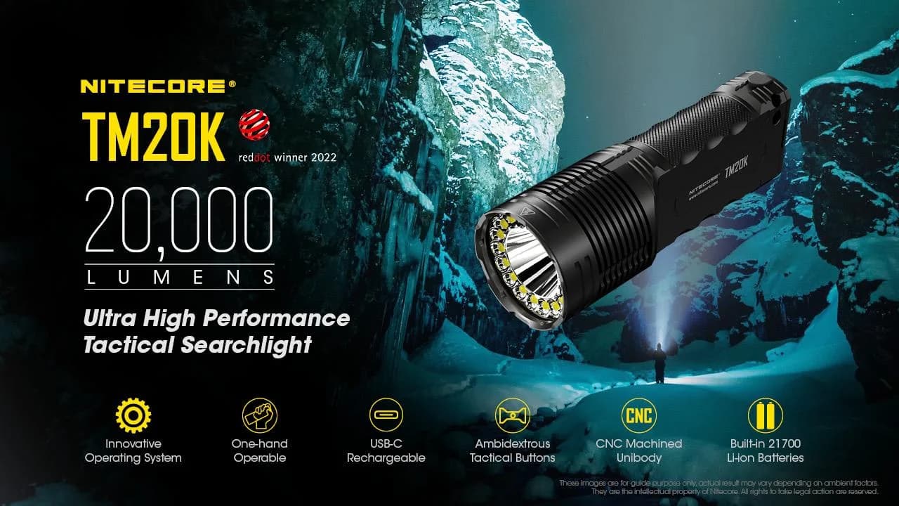 FLASHLIGHT TINY MONSTER SERIES/20000 LUMENS TM20K NITECORE - Image 14