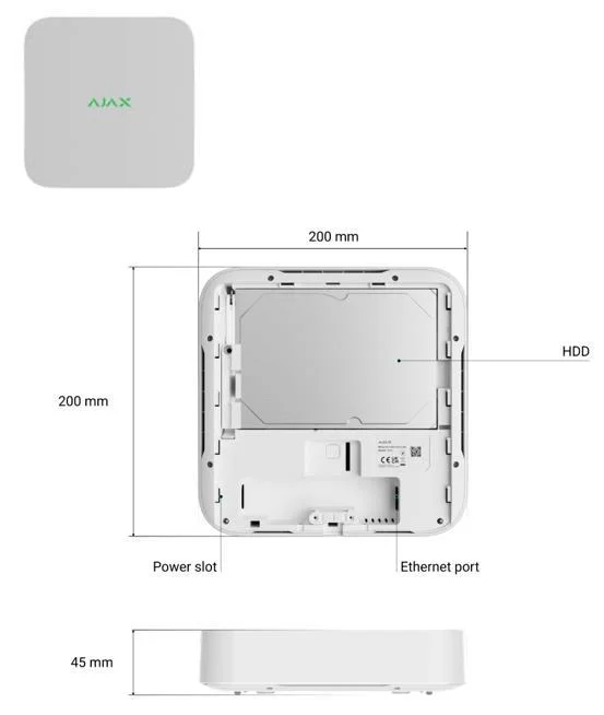 NET VIDEO RECORDER 8CH/WHITE 70936 AJAX - Image 2