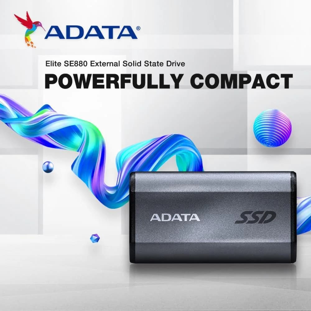 External SSD|ADATA|SE880|2TB|USB-C|Write speed 2000 MBytes/sec|Read speed 2000 MBytes/sec|AELI-SE880-2TCGY - Image 5