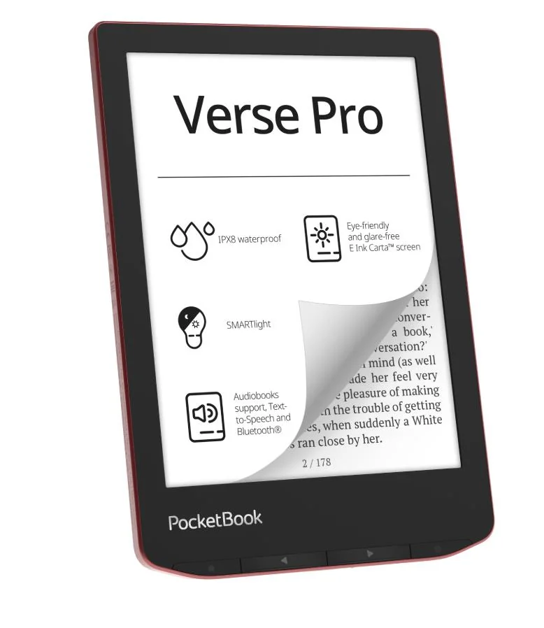 E-Reader|POCKETBOOK|Verse Pro|6"|1072x1448|1xUSB-C|Wireless LAN|Bluetooth|Red|PB634-3-WW - Image 4