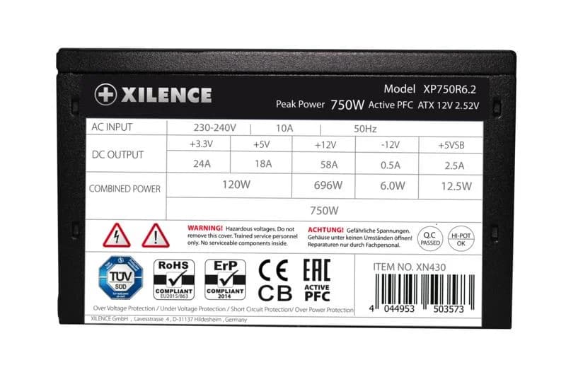 Power Supply XILENCE Performance C+   XP750R6.2 XN430 - Image 5