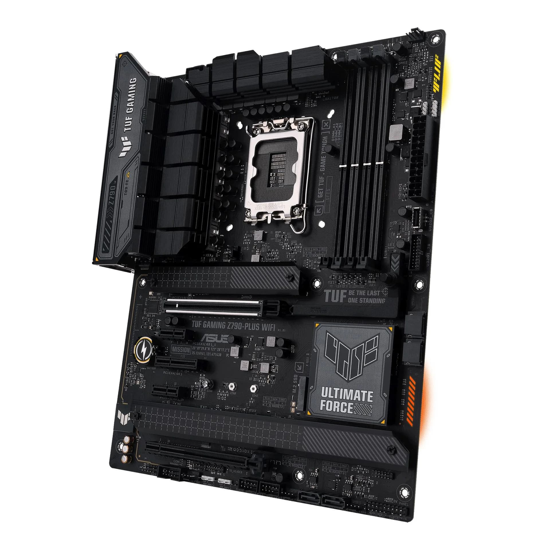 Mainboard ASUS Intel Z790 LGA1700 ATX Memory DDR5 Memory slots 4 2xPCI-Express 3.0 1x 1xPCI-Express 4.0 4x	 1xPCI-Express 4.0 16x 1xPCI-Express 5.0 16x 4xM.2 1xHDMI 1xDisplayPort 6xUSB 3.2 2xUSB-C 1xOptical S/PDIF 1xRJ45 5xAudio port TUFGAMINGZ790-PLUSWIFI - Image 3