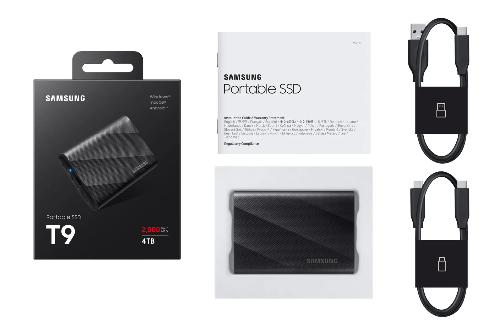 External SSD SAMSUNG T9 4TB USB 3.2 Write speed 2000 MBytes/sec Read speed 2000 MBytes/sec MU-PG4T0B/EU - Image 12