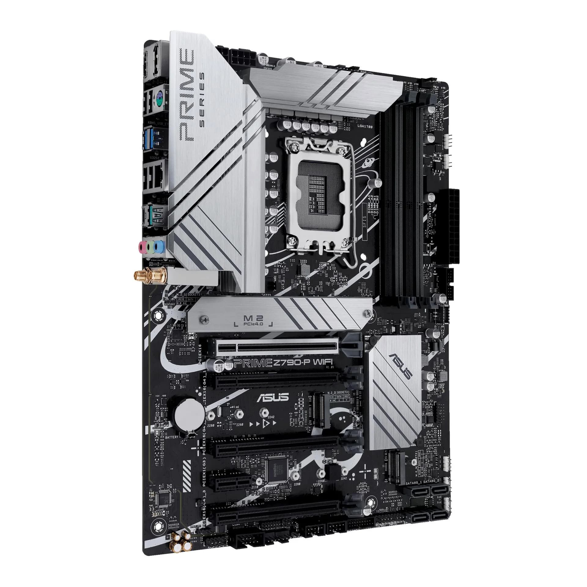 Mainboard|ASUS|Intel Z790|LGA1700|ATX|Memory DDR5|Memory slots 4|1xPCI-Express 3.0 1x|3xPCI-Express 4.0 16x|1xPCI-Express 5.0 16x|3xM.2|1xHDMI|1xDisplayPort|4xUSB 2.0|3xUSB 3.2|1xUSB-C|1xPS/2|1xRJ45|3xAudio port|PRIMEZ790-PWIFI - Image 2