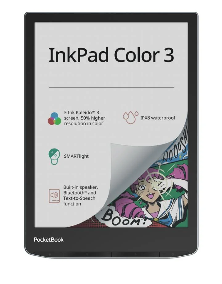 E-Reader POCKETBOOK InkPad Color 3 7.8" 1872x1404 1xUSB-C Wireless LAN Bluetooth PB743K3-1-WW - Image 1