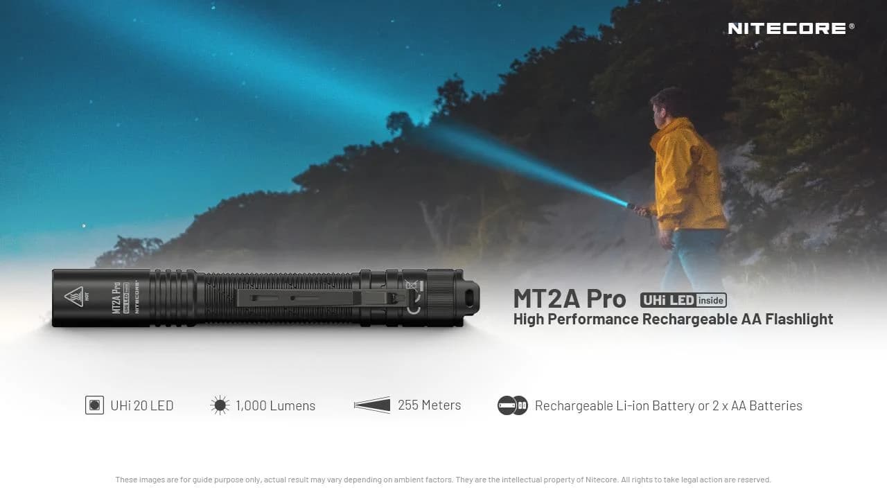 FLASHLIGHT MH SERIES/1000 LUMENS MT2A PRO NITECORE - Image 1