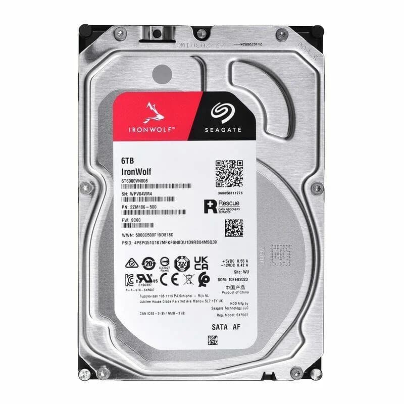 HDD SEAGATE IronWolf 6TB SATA 256 MB 5400 rpm Discs/Heads 4/8 3,5" ST6000VN006 - Image 2