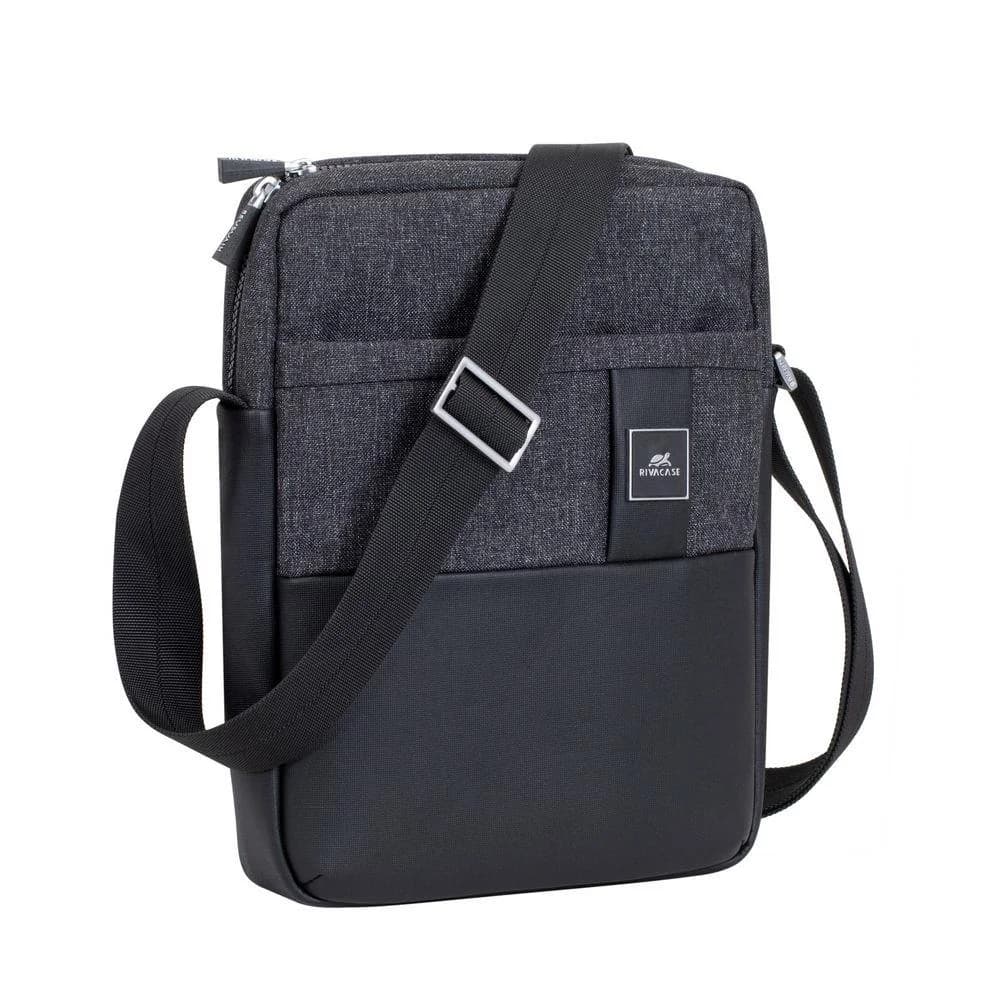 TABLET CASE CROSSBODY 11"/8811 BLACK MELANGE RIVACASE - Image 1