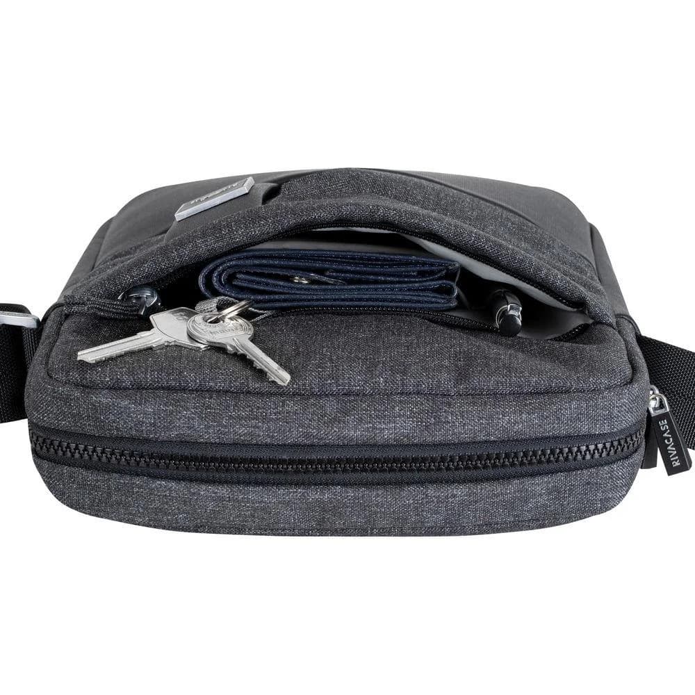 TABLET CASE CROSSBODY 11"/8811 BLACK MELANGE RIVACASE - Image 7