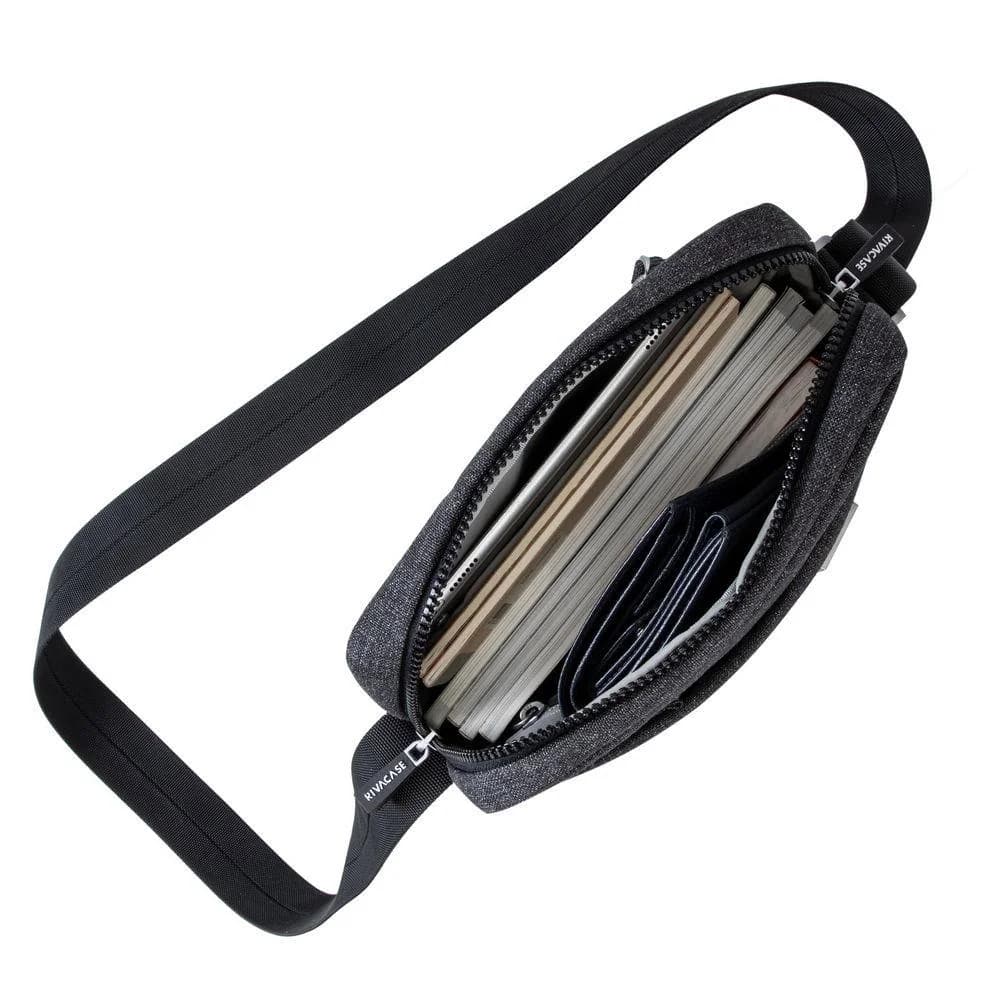 TABLET CASE CROSSBODY 11"/8811 BLACK MELANGE RIVACASE - Image 9
