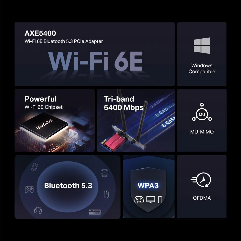 WRL ADAPTER 5400MBPS/BLUETH5.3/MA86XE MERCUSYS - Image 2