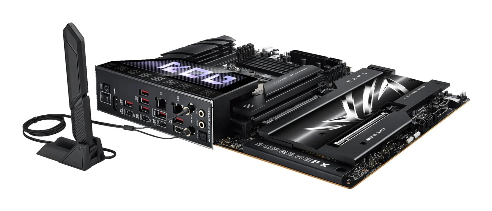Mainboard|ASUS|AMD X870E|SAM5|ATX|Memory DDR5|Memory slots 4|2xPCI-Express 4.0 16x|2xPCI-Express 5.0 16x|4xM.2|1xHDMI|1xAudio-In|1xAudio-Out|6xUSB 3.2|2xUSB-C|2xUSB4|1xOptical S/PDIF|1xRJ45|ROGCROSSHAIRX870EHERO - Image 10