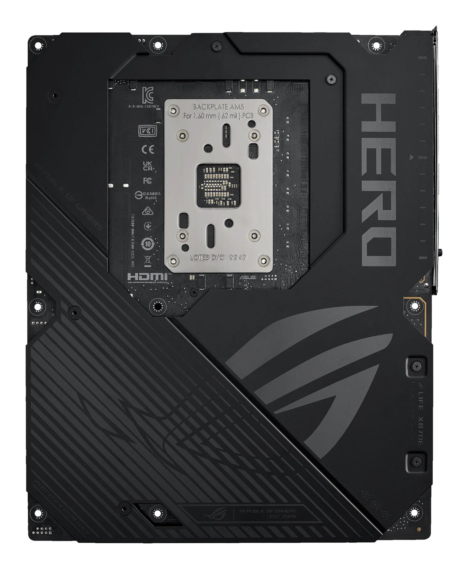Mainboard|ASUS|AMD X870E|SAM5|ATX|Memory DDR5|Memory slots 4|2xPCI-Express 4.0 16x|2xPCI-Express 5.0 16x|4xM.2|1xHDMI|1xAudio-In|1xAudio-Out|6xUSB 3.2|2xUSB-C|2xUSB4|1xOptical S/PDIF|1xRJ45|ROGCROSSHAIRX870EHERO - Image 12