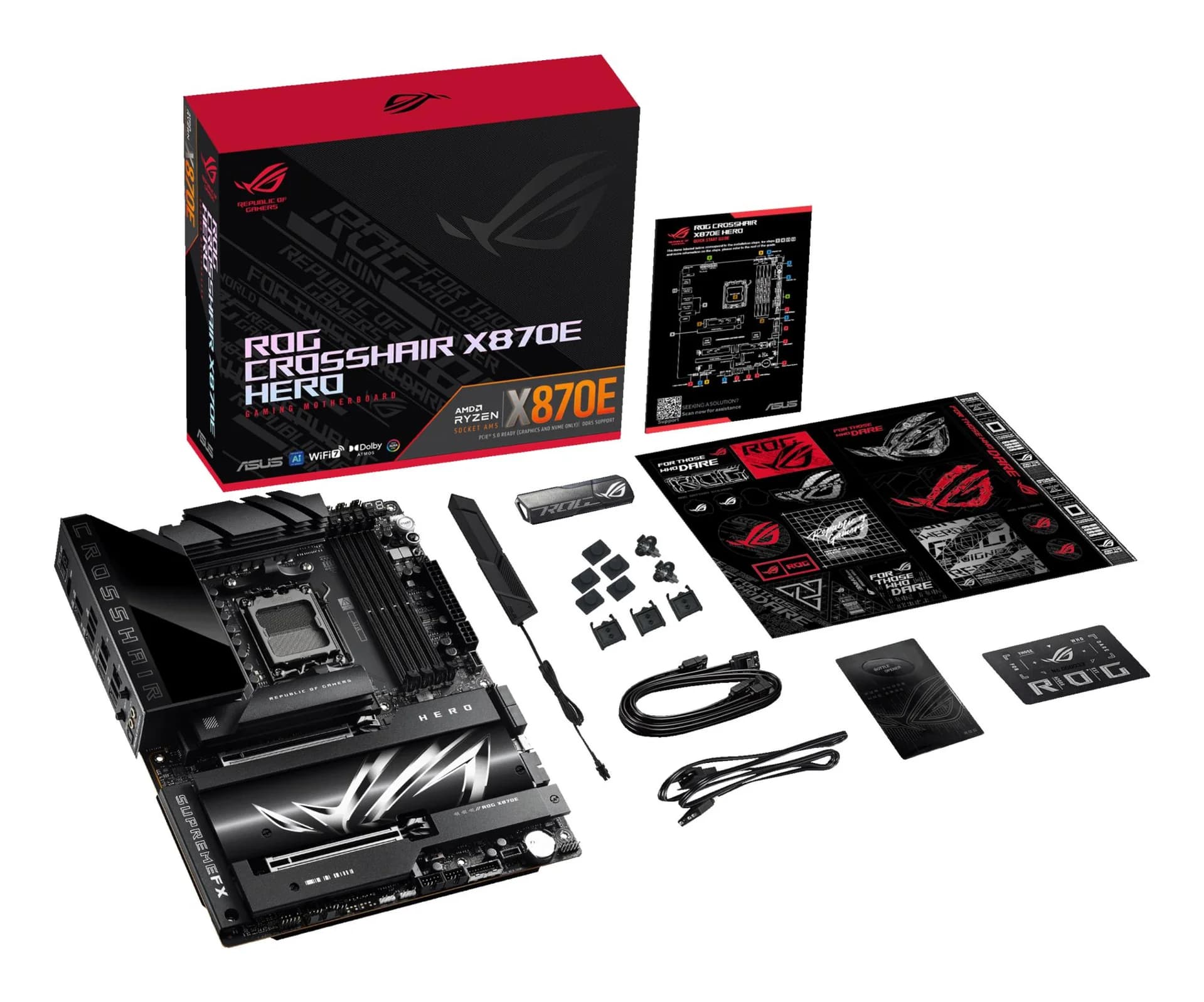 Mainboard|ASUS|AMD X870E|SAM5|ATX|Memory DDR5|Memory slots 4|2xPCI-Express 4.0 16x|2xPCI-Express 5.0 16x|4xM.2|1xHDMI|1xAudio-In|1xAudio-Out|6xUSB 3.2|2xUSB-C|2xUSB4|1xOptical S/PDIF|1xRJ45|ROGCROSSHAIRX870EHERO - Image 13