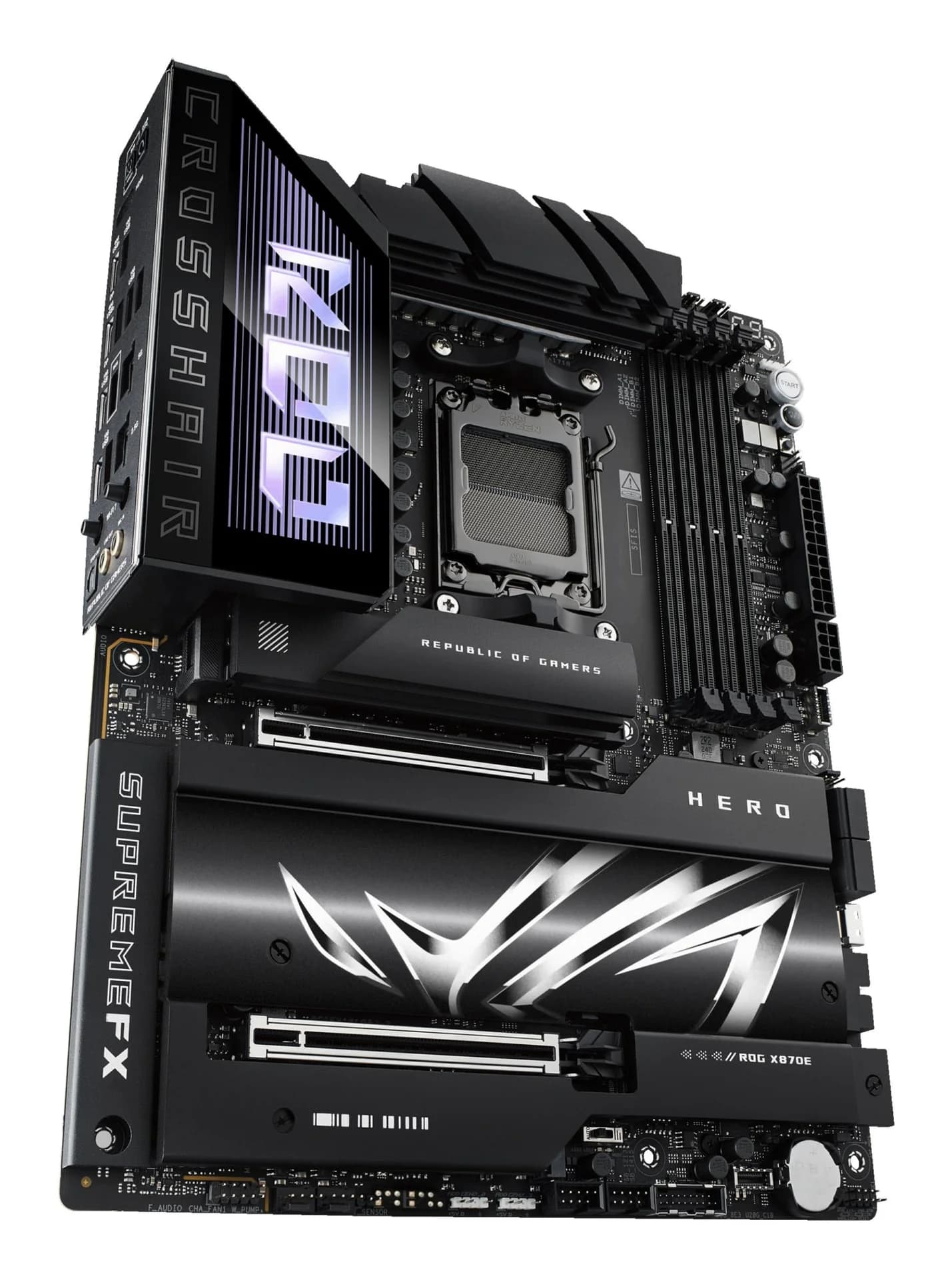 Mainboard|ASUS|AMD X870E|SAM5|ATX|Memory DDR5|Memory slots 4|2xPCI-Express 4.0 16x|2xPCI-Express 5.0 16x|4xM.2|1xHDMI|1xAudio-In|1xAudio-Out|6xUSB 3.2|2xUSB-C|2xUSB4|1xOptical S/PDIF|1xRJ45|ROGCROSSHAIRX870EHERO - Image 7