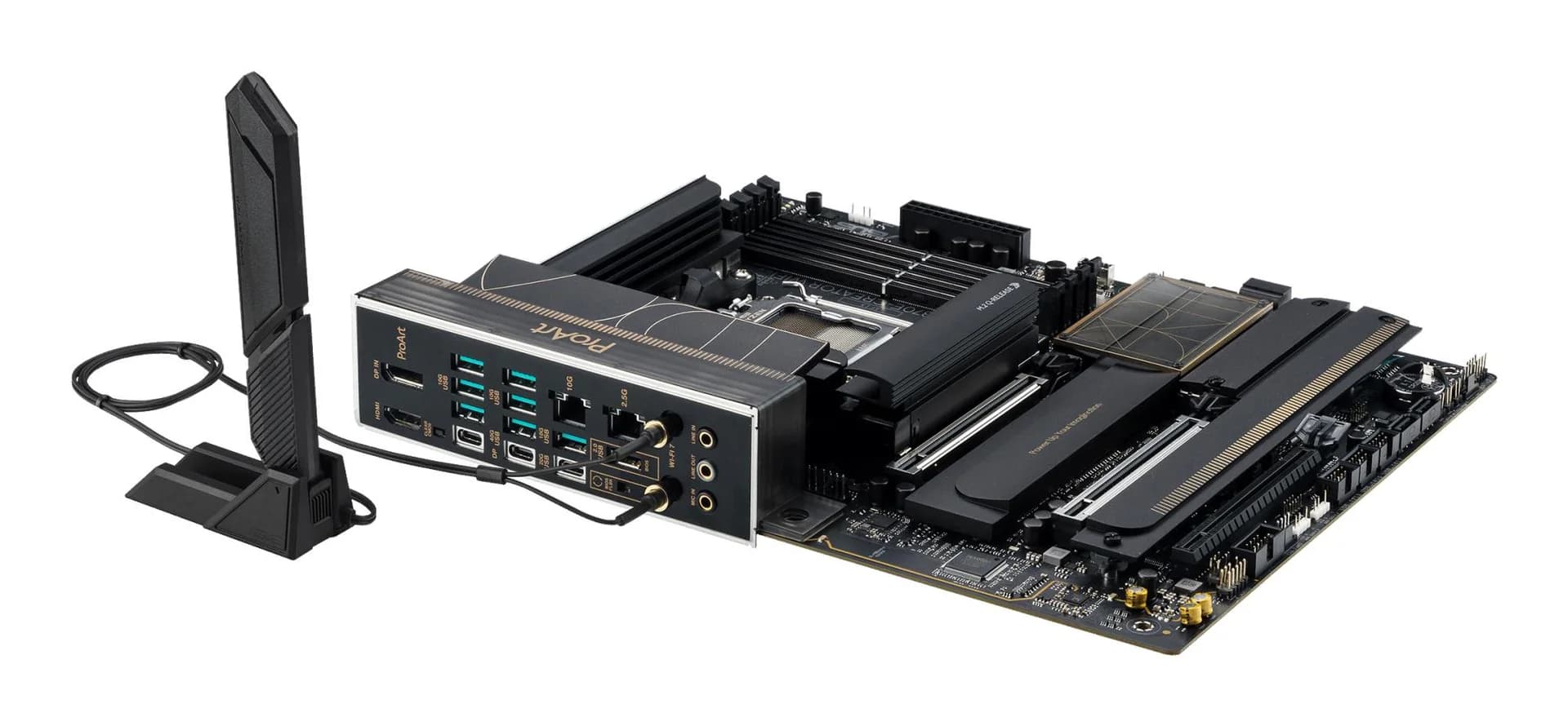 Mainboard|ASUS|AMD X870E|SAM5|ATX|Memory DDR5|Memory slots 4|3xPCI-Express 4.0 16x|2xPCI-Express 5.0 16x|4xM.2|1xHDMI|1xDisplayPort|1xUSB 2.0|7xUSB 3.2|3xUSB-C|1xRJ45|3xAudio port|PROARTX870E-CREATORWIFI - Image 10