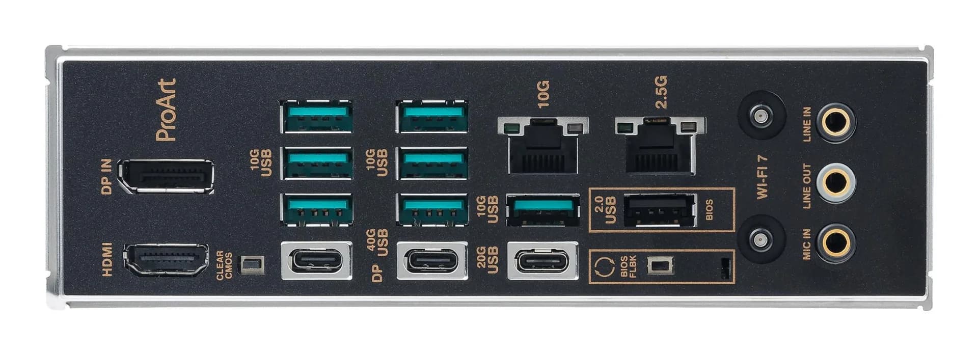 Mainboard|ASUS|AMD X870E|SAM5|ATX|Memory DDR5|Memory slots 4|3xPCI-Express 4.0 16x|2xPCI-Express 5.0 16x|4xM.2|1xHDMI|1xDisplayPort|1xUSB 2.0|7xUSB 3.2|3xUSB-C|1xRJ45|3xAudio port|PROARTX870E-CREATORWIFI - Image 9