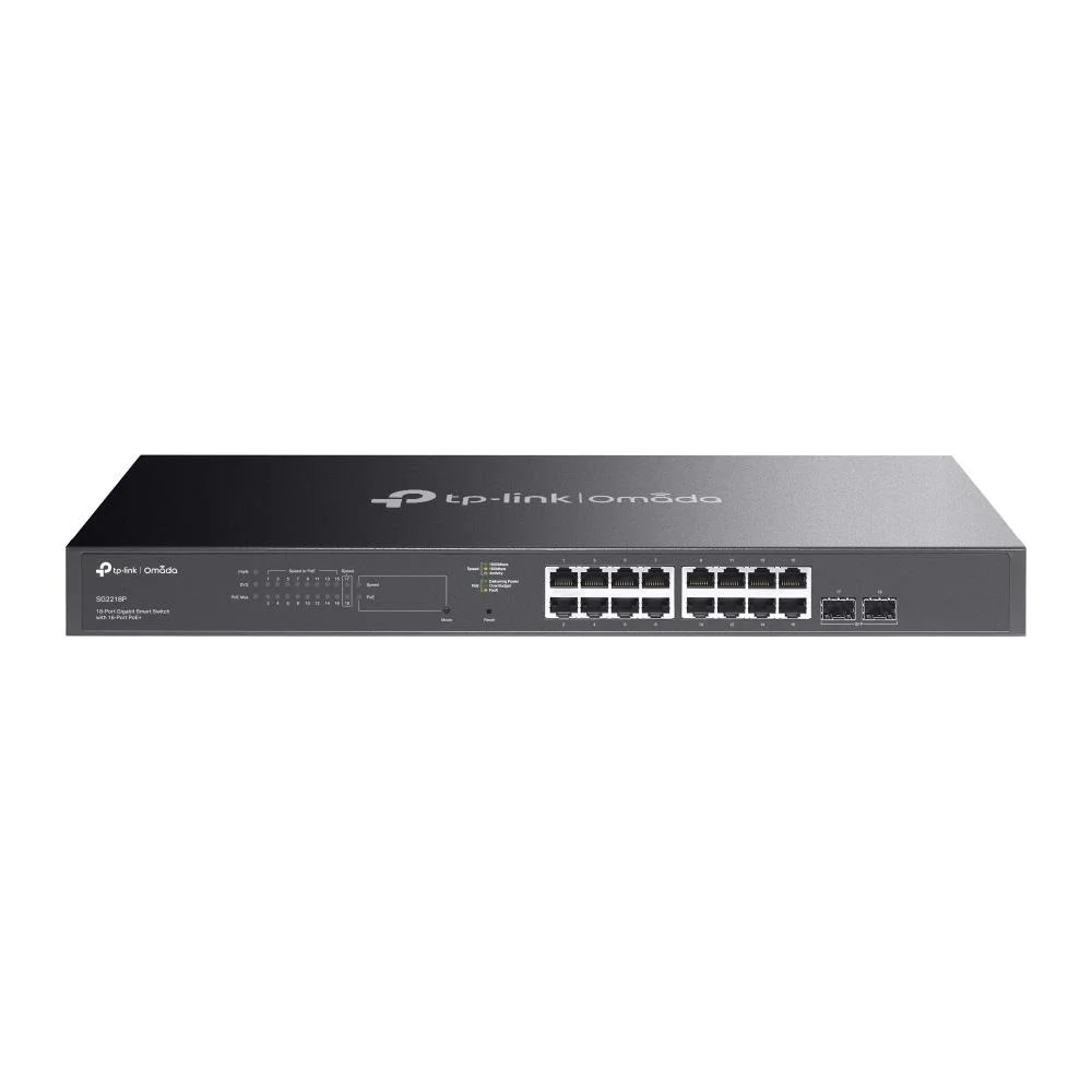 Switch TP-LINK Omada SG2218P Desktop/pedestal 16x10Base-T / 100Base-TX / 1000Base-T 2xSFP PoE+ ports 16 150 Watts SG2218P - Image 1