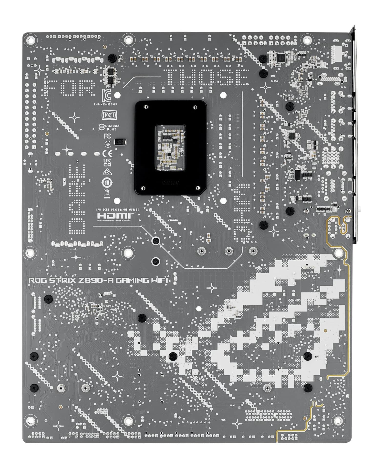 Mainboard ASUS Intel Z890 LGA1851 ATX Memory DDR5 Memory slots 4 1xPCI-Express 4.0 16x 1xPCI-Express 5.0 16x 5xM.2 1xHDMI 1xDisplayPort 1xAudio-In 1xAudio-Out 2xUSB 3.0 5xUSB 3.1 1xUSB-C 2xUSB-C w/Thunderbolt 1xOptical S/PDIF 1xRJ45 ROGSTRIXZ890-AGAMWIFI - Image 11