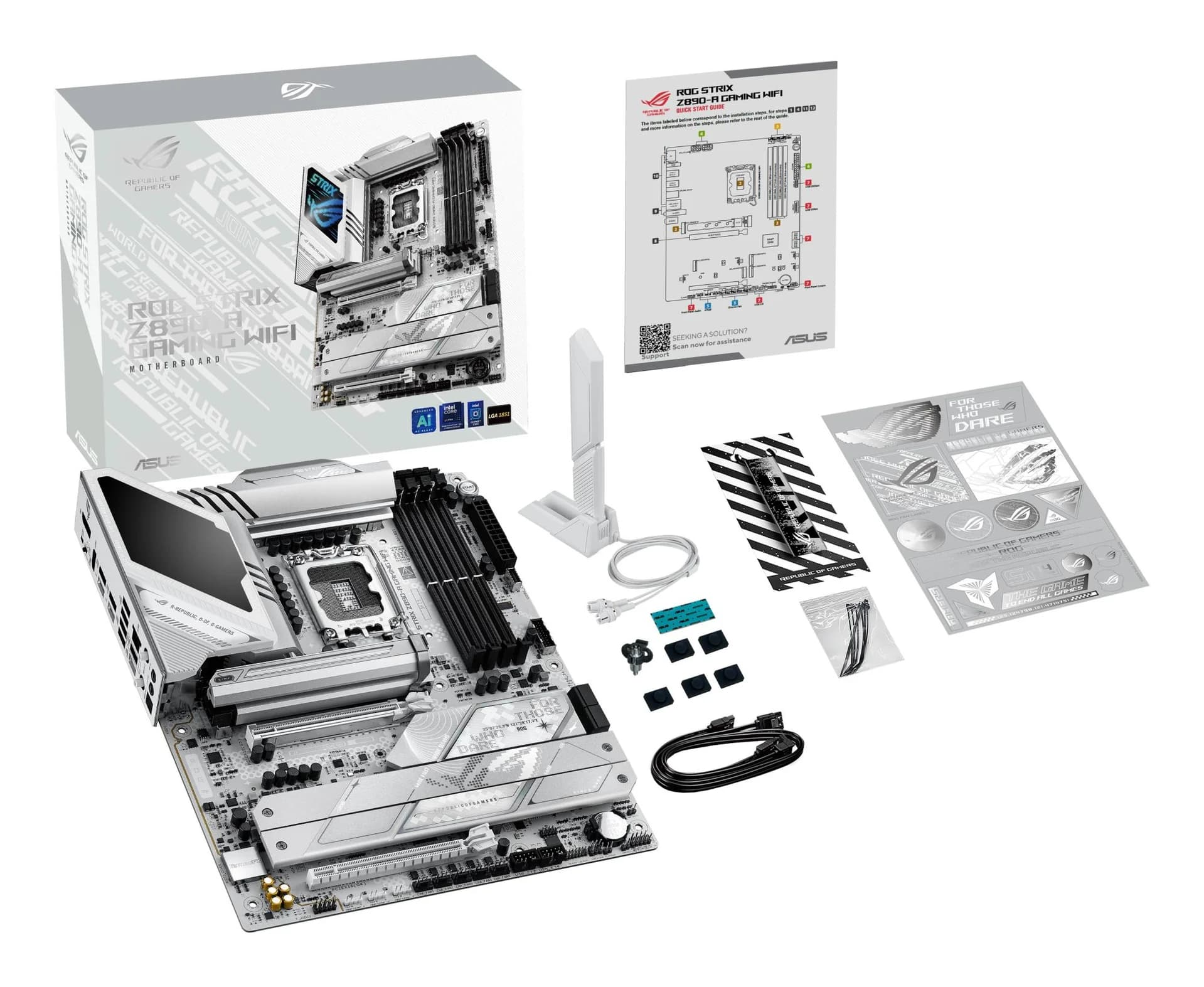 Mainboard ASUS Intel Z890 LGA1851 ATX Memory DDR5 Memory slots 4 1xPCI-Express 4.0 16x 1xPCI-Express 5.0 16x 5xM.2 1xHDMI 1xDisplayPort 1xAudio-In 1xAudio-Out 2xUSB 3.0 5xUSB 3.1 1xUSB-C 2xUSB-C w/Thunderbolt 1xOptical S/PDIF 1xRJ45 ROGSTRIXZ890-AGAMWIFI - Image 13