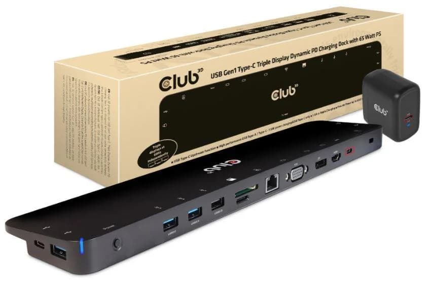 NB ACC DOCKING STATION/USB-C 65W CSV-1564W65 CLUB3D - Image 1
