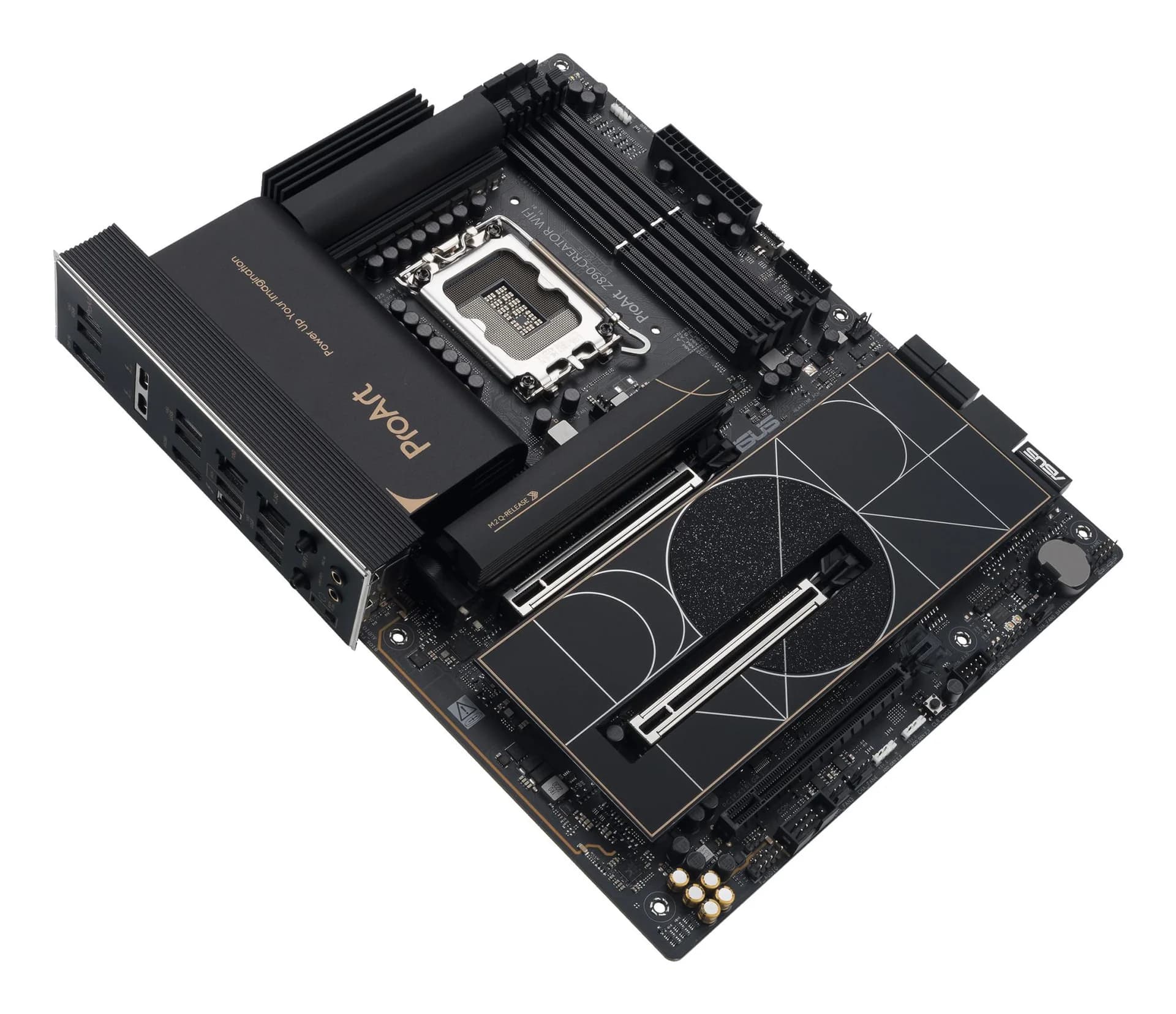 Mainboard|ASUS|Intel Z890|LGA1851|ATX|Memory DDR5|Memory slots 4|1xPCI-Express 4.0 16x|2xPCI-Express 5.0 16x|5xM.2|1xHDMI|1xDisplayPort|1xAudio-In|1xAudio-Out|1xUSB 2.0|6xUSB 3.2|3xUSB-C w/Thunderbolt|1xRJ45|PROARTZ890-CREATORWIFI - Image 6