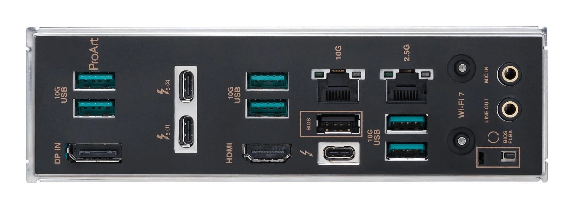 Mainboard|ASUS|Intel Z890|LGA1851|ATX|Memory DDR5|Memory slots 4|1xPCI-Express 4.0 16x|2xPCI-Express 5.0 16x|5xM.2|1xHDMI|1xDisplayPort|1xAudio-In|1xAudio-Out|1xUSB 2.0|6xUSB 3.2|3xUSB-C w/Thunderbolt|1xRJ45|PROARTZ890-CREATORWIFI - Image 7