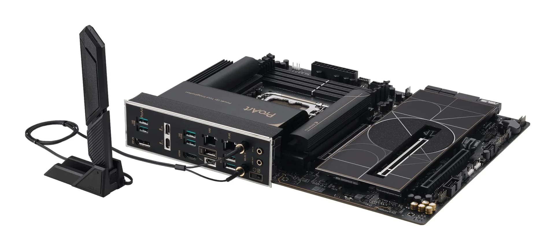 Mainboard|ASUS|Intel Z890|LGA1851|ATX|Memory DDR5|Memory slots 4|1xPCI-Express 4.0 16x|2xPCI-Express 5.0 16x|5xM.2|1xHDMI|1xDisplayPort|1xAudio-In|1xAudio-Out|1xUSB 2.0|6xUSB 3.2|3xUSB-C w/Thunderbolt|1xRJ45|PROARTZ890-CREATORWIFI - Image 8