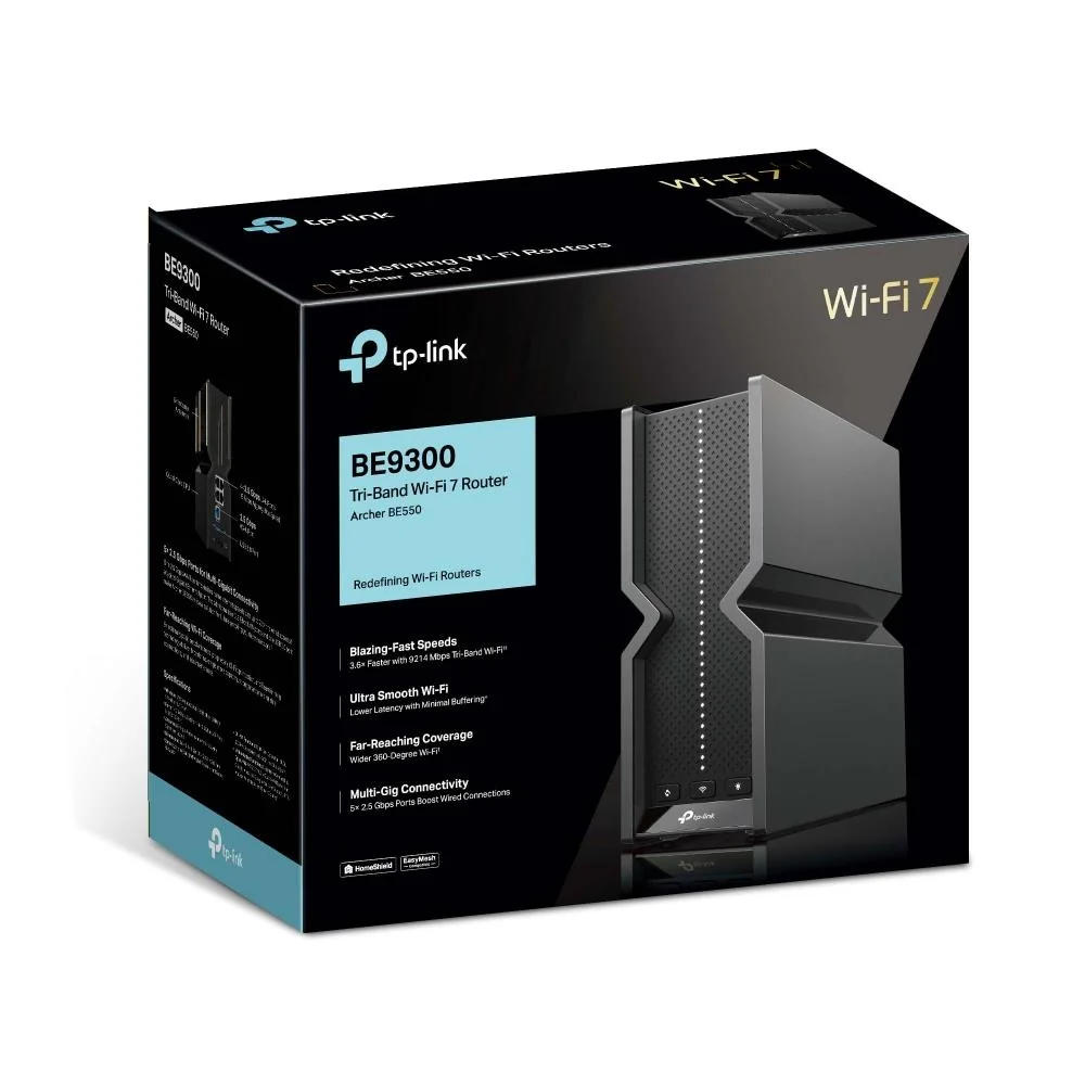 Wireless Router TP-LINK Wireless Router 9214 Mbps Mesh Wi-Fi 7 USB 3.0 4x2.5GbE 1x2.5GbE Number of antennas 6 ARCHERBE550 - Image 5