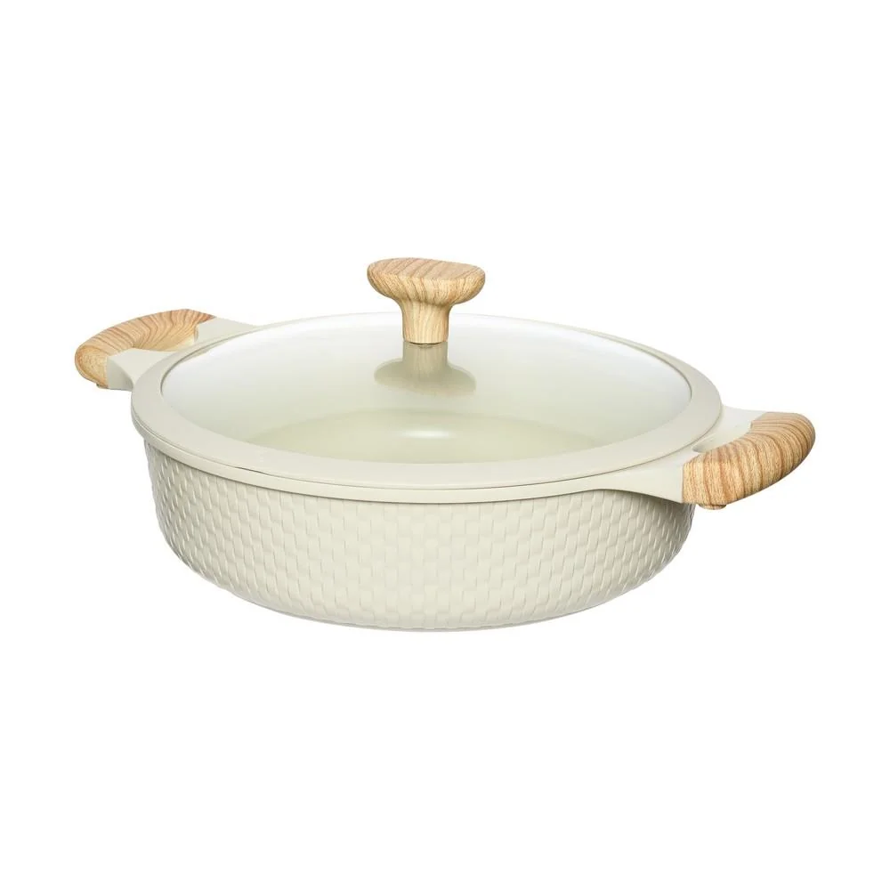SHALLOW POT D28CM 4.1L/BEIGE 93806 RESTO - Image 1