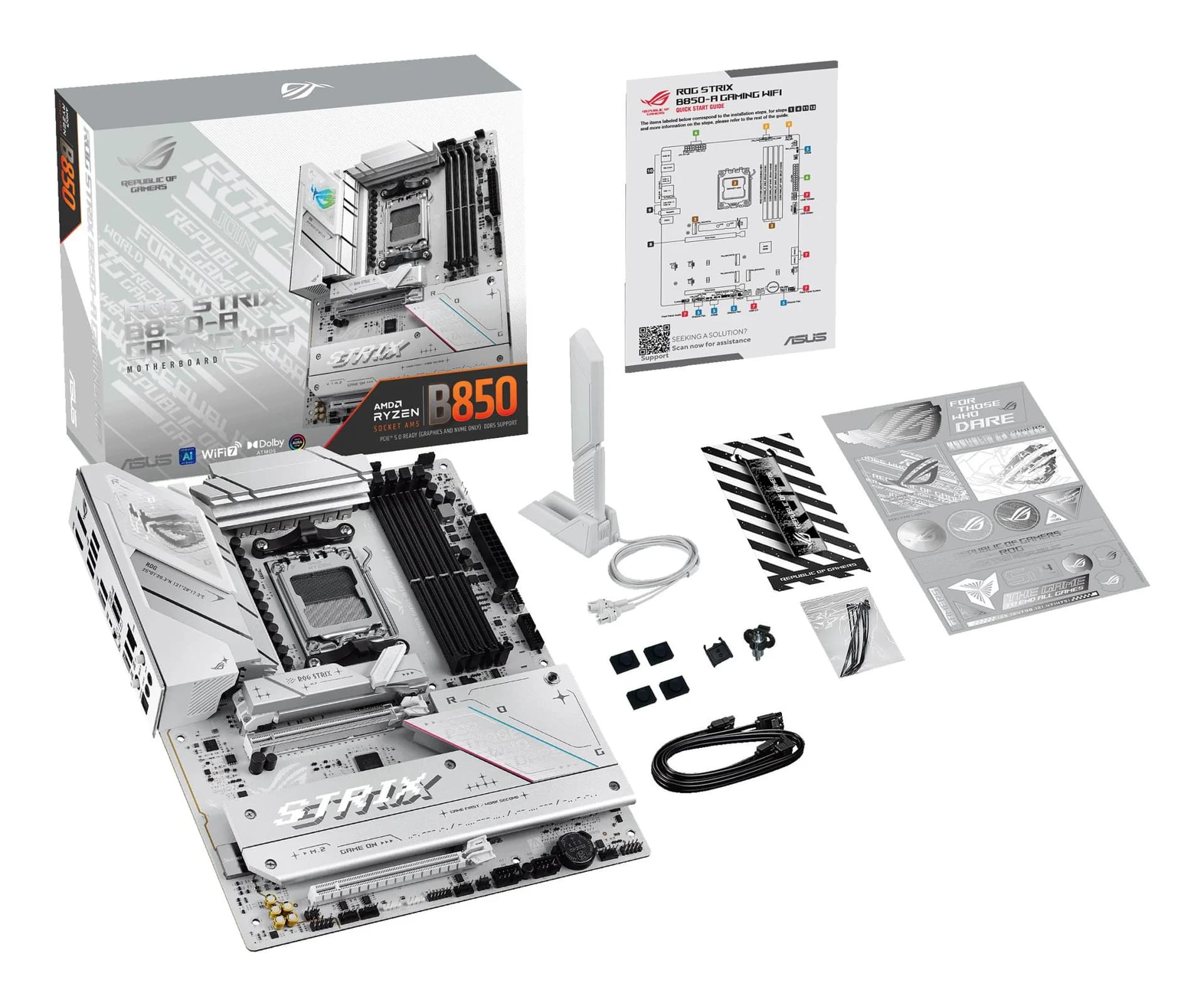 Mainboard|ASUS|AMD B850|SAM5|ATX|Memory DDR5|Memory slots 4|1xPCI-Express 4.0 16x|1xPCI-Express 5.0 16x|4xM.2|1xHDMI|1xDisplayPort|12xUSB 2.0|3xUSB-C|1xOptical S/PDIF|1xRJ45|2xAudio port|STRIXB850-AGAMINGWIFI - Image 15