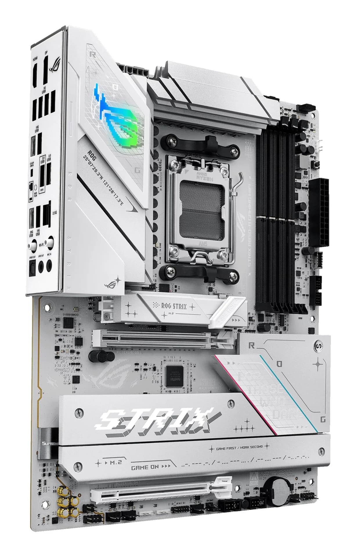 Mainboard|ASUS|AMD B850|SAM5|ATX|Memory DDR5|Memory slots 4|1xPCI-Express 4.0 16x|1xPCI-Express 5.0 16x|4xM.2|1xHDMI|1xDisplayPort|12xUSB 2.0|3xUSB-C|1xOptical S/PDIF|1xRJ45|2xAudio port|STRIXB850-AGAMINGWIFI - Image 5