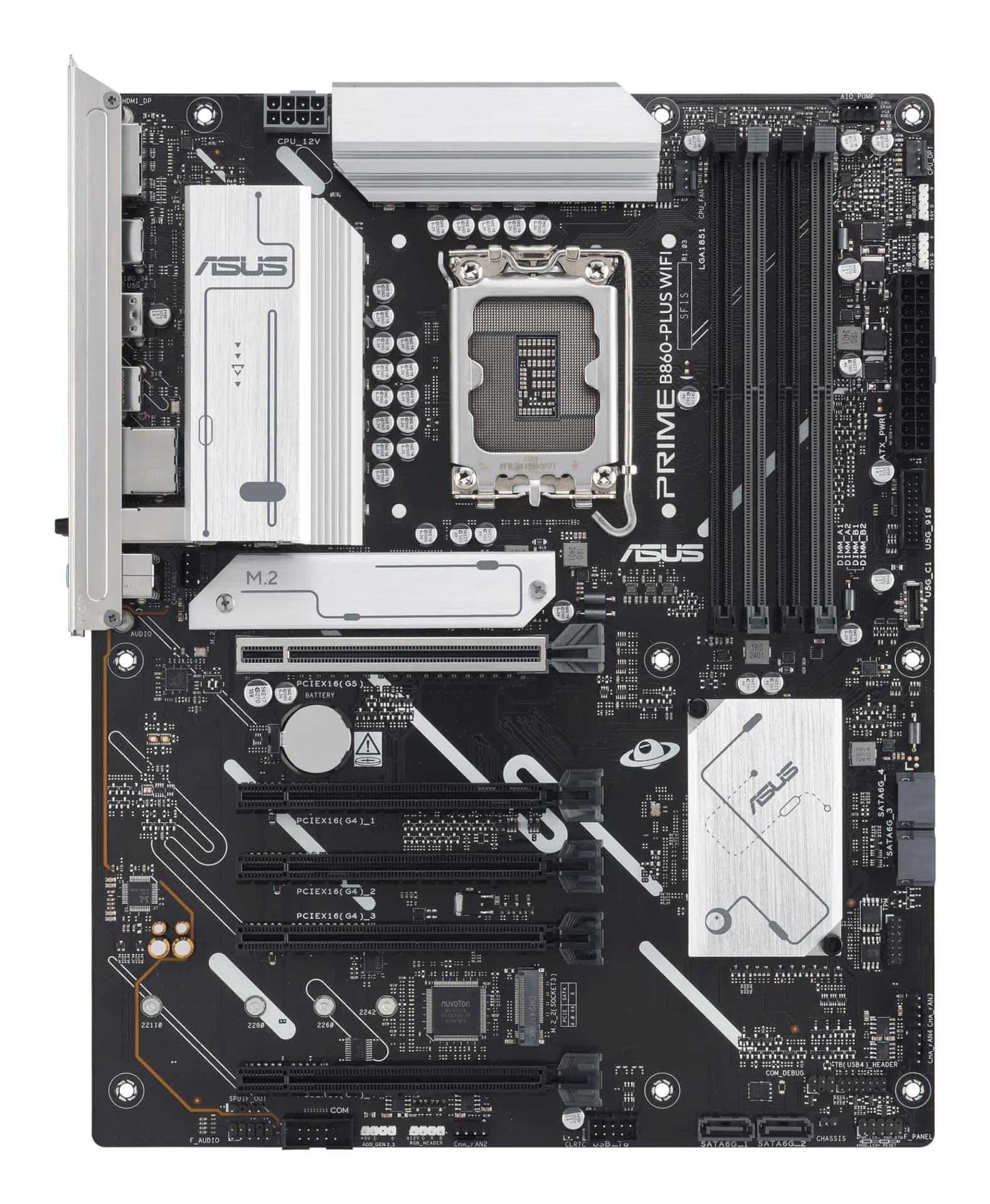 Mainboard ASUS Intel B860 Express LGA1851 ATX Memory DDR5 Memory slots 4 PRIMEB860-PLUSWIFI - Image 2